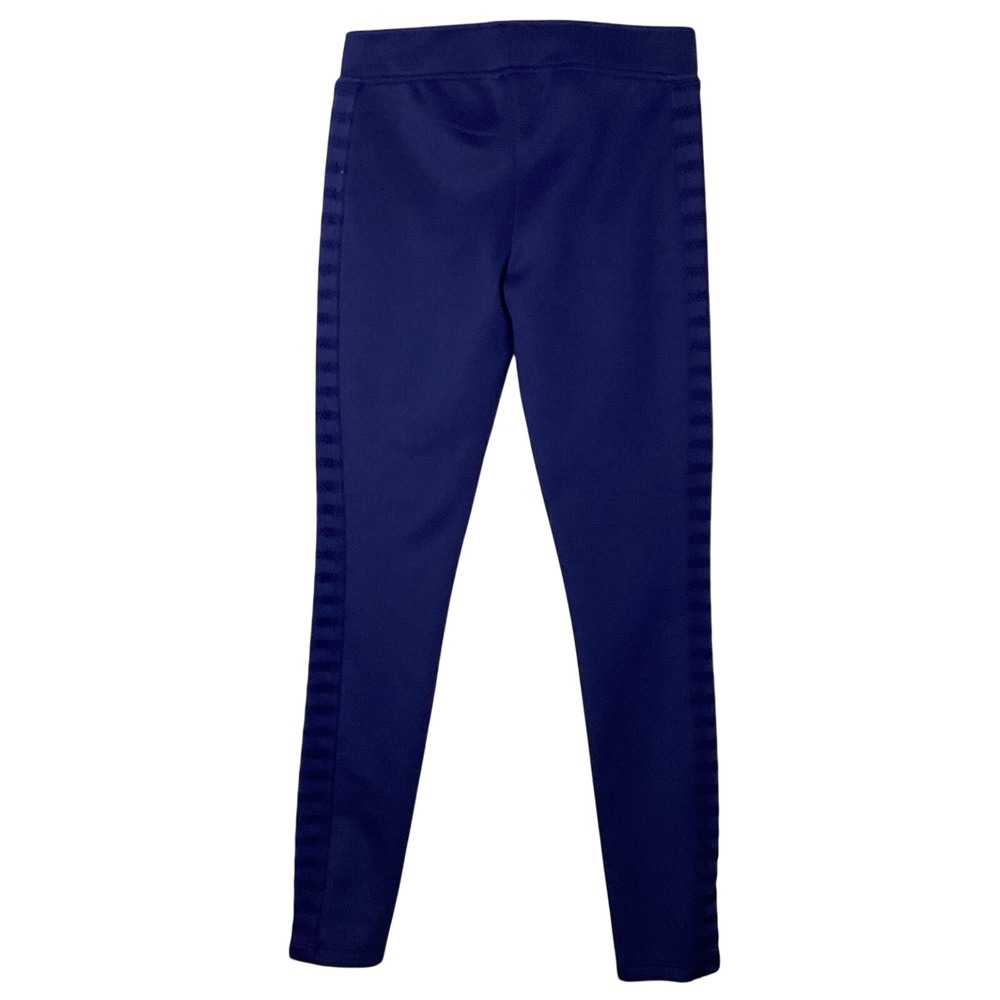 ECI New York Size S Navy Blue Textured Mesh Side Stripe Leggings Pull On Pants - Picture 2 of 6